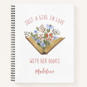 Boek met open boekje met bloemen (Voorkant)