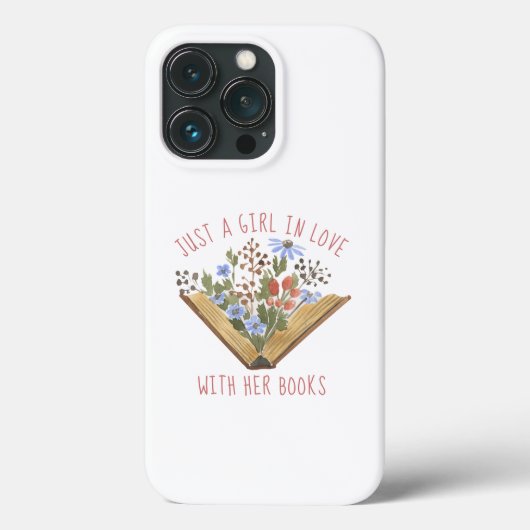Boek met open boekje met bloemen Case-Mate iPhone case (Achterkant)