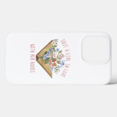 Boek met open boekje met bloemen Case-Mate iPhone case (Achterkant (horizontaal))