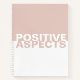 Boek met positieve aspecten van tweetone Notitiebo