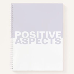 Boek met positieve aspecten van tweetone Notitiebo