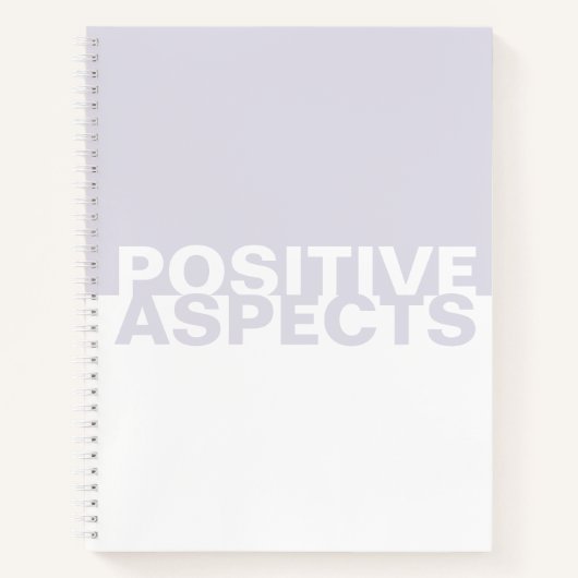 Boek met positieve aspecten van tweetone Notitiebo (Voorkant)