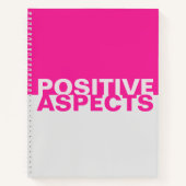 Boek met positieve aspecten van tweetone Notitiebo (Voorkant)