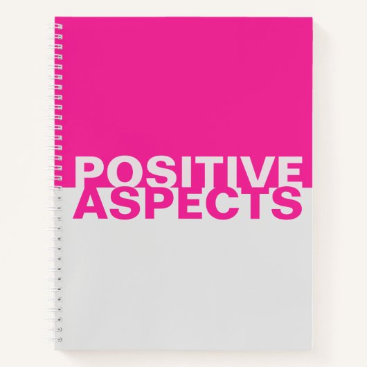 Boek met positieve aspecten van tweetone Notitiebo (Voorkant)