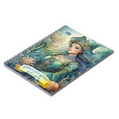 Boek met spreuken van heks uit de tienerzee Grimoi Notitieboek (Linkerzijde)