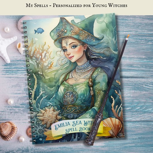 Boek met spreuken van heks uit de tienerzee Grimoi Notitieboek