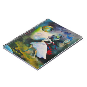 Boek met surrealistische Art Hoesje Notitieboek