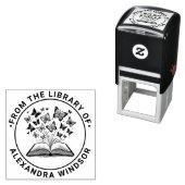 Boek met vlinders #2 Bibliotheek Boeknaam Zelfinktende Stempel (In situ)