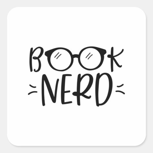 Boek Nerd - Boek Overboekingen Vierkante Sticker (Voorkant)