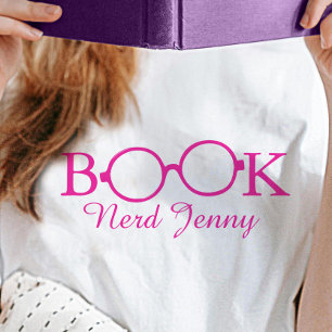 Boek nerd bril typografische naam t-shirt