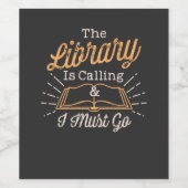 Boek Nerd - de bibliotheek roept Wijn Etiket (Enkel label)