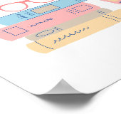 Boek Nerd Meisje Retro Design Poster (Hoek)