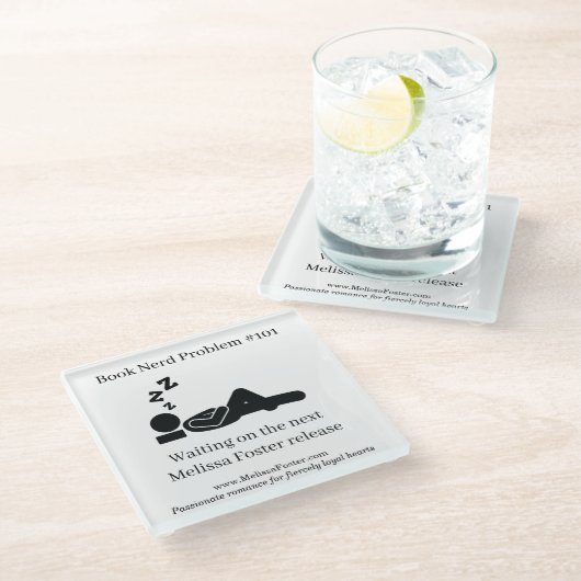 Boek Nerd-probleem #101 Onderzetter Glazen Onderzetter (Schuin)