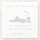 Boek Nerd-probleem #101 Onderzetter Glazen Onderzetter (Achterkant)