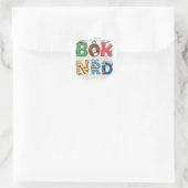 Boek Nerd – Speelse en creatieve leesenthousiasme Ronde Sticker (Tas)