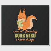 Boek Nerd Squirrel Cadeaupapier (Vlak)
