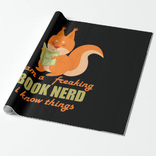 Boek Nerd Squirrel Cadeaupapier