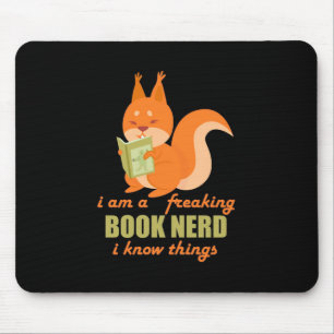 Boek Nerd Squirrel Muismat