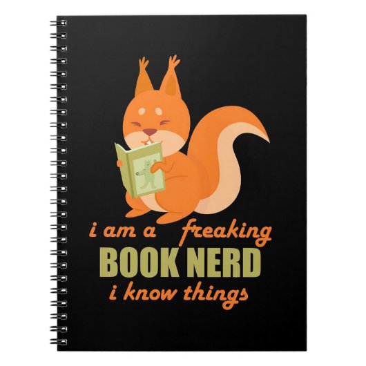 Boek Nerd Squirrel Notitieboek (Voorkant)