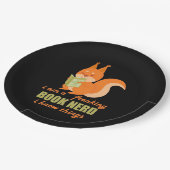 Boek Nerd Squirrel Papieren Bordje (Gekanteld)