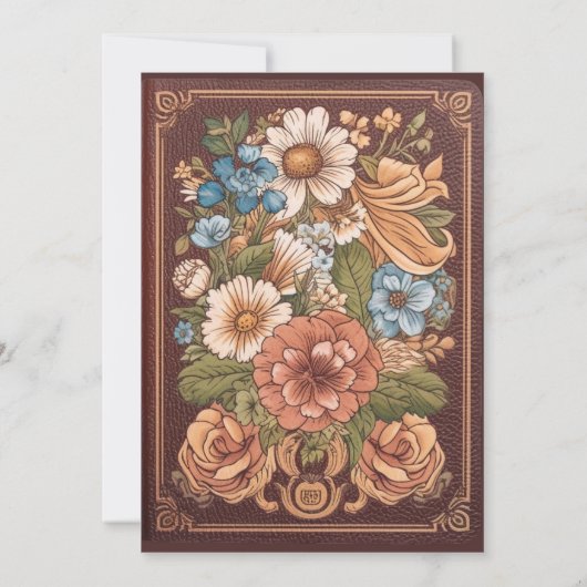  boek Nieuw hoofdstuk Bloemen Vrijgezellenfeest Kaart (Achterkant)