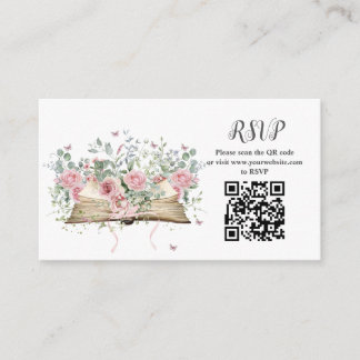 Boek Nieuwe Hoofdstuk RSVP QR Code Bruidsfeest Informatiekaartje