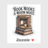 Boek Nook en Warm Mok Gezellig lezen Sticker (Vel)
