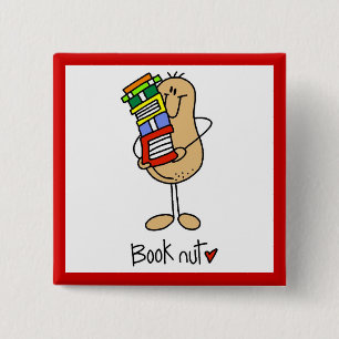 Boek Notitie T-shirts en Cadeaus Vierkante Button 5,1 Cm