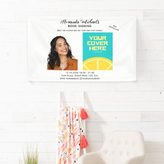 Boek Ondertekenaar Schrijver Boek Lancering Bestse Spandoek (Insitu)