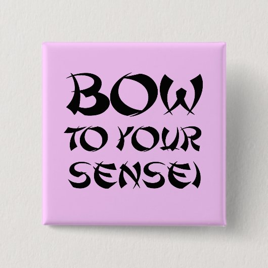 BOEK OP JE SENSEI VIERKANTE BUTTON 5,1 CM (Voorkant)