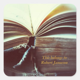  boek open boekenplaat stickers