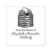 Boek openen op Book Stack R2 Library Script Naam Zelfinktende Stempel (Design)