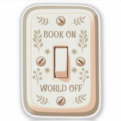 Boek over Wereld van Esthetische Boekachtige Leesl Sticker (Voorkant)