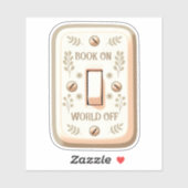 Boek over Wereld van Esthetische Boekachtige Leesl Sticker (Vel)