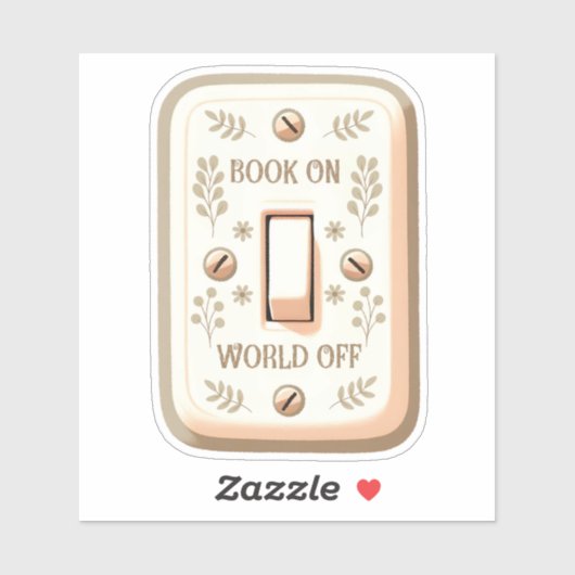Boek over Wereld van Esthetische Boekachtige Leesl Sticker (Vel)