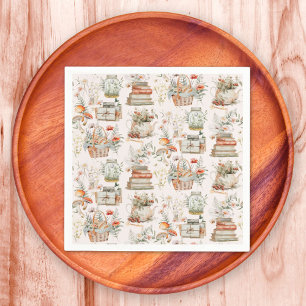 Boek Paddenstoel Bloemige Whimsical Cottagecore pa Servet