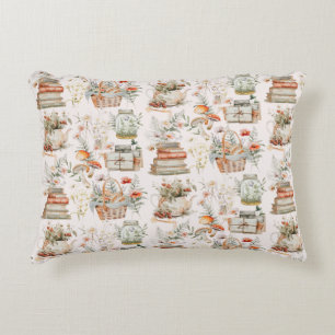 Boek Paddenstoel Bloemige Whimsische Cottagecore P Accent Kussen