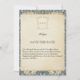 Boek Pagina Victoriaanse Stijl Trouwen Save the Da Date