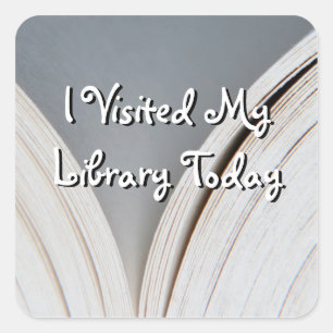 Boek Pagina's #2 Ik bezocht mijn Library Sticker