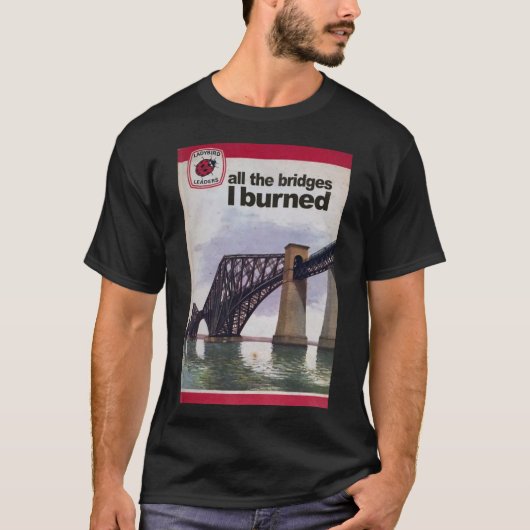  Boek Parody Bruggen gebrand T-shirt (Voorkant)