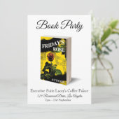 Boek Party Lancering Uitnodiging voor release (Staand voorkant)