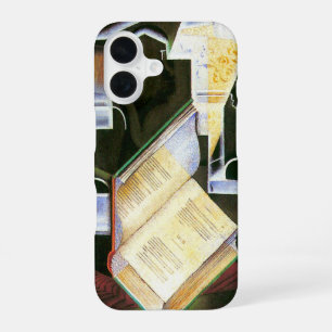 Boek, Pijp en Bril, Juan Gris, Vintage Cubisme iPhone 16 Hoesje