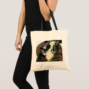 Boek, Pijp en Bril, Juan Gris, Vintage Cubisme Tote Bag