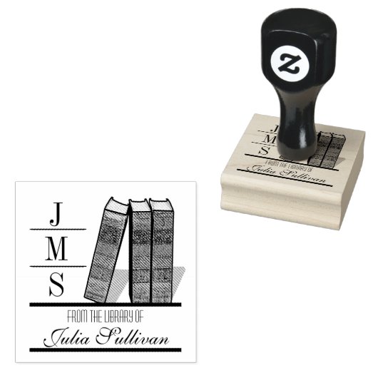  boek plank hout stempel (Gestempeld)