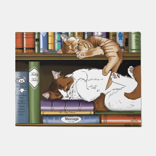 Boek Plank Katten Bibliotheek Deurmat (Voorkant)