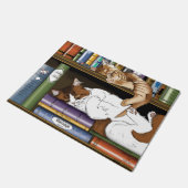 Boek Plank Katten Bibliotheek Deurmat (Schuin)