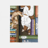 Boek Plank Katten Bibliotheek Fleece Deken (Voorkant)