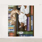 Boek Plank Katten Bibliotheek Wandkleed (Voorkant)