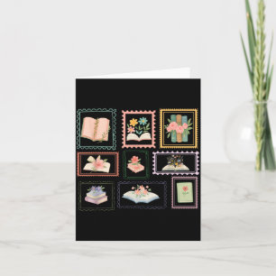 Boek Postzegel Boekerig Postzegel Lezer Liefhebber Kaart