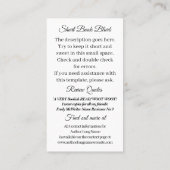 Boek Promotie Auteur Business Writer Visitekaartje (Achterkant)